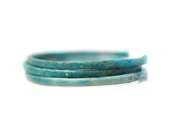 Turquoise / ONE Stacking Cuff / Stacking Jewelry / Handmade Patina Cuff / Blue / Blue Jewelry / Colorful Patina Jewelry / Patina Bracelet