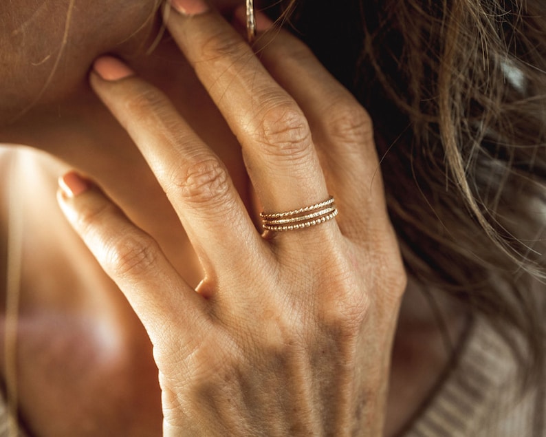 Stacking Rings / Stackable Rings Gold / Gold Ring / Silver Ring / Stackable Rings / Simple Rings / Stacking Rings Gold / Stack Rings Silver image 8