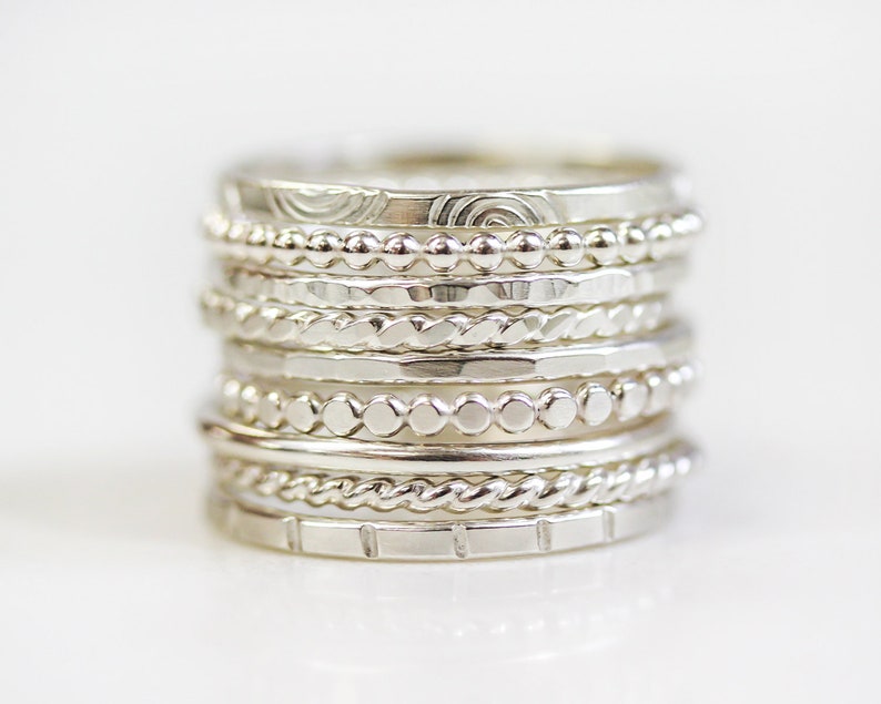 Stacking Rings / Stackable Rings Gold / Gold Ring / Silver Ring / Stackable Rings / Simple Rings / Stacking Rings Gold / Stack Rings Silver image 3