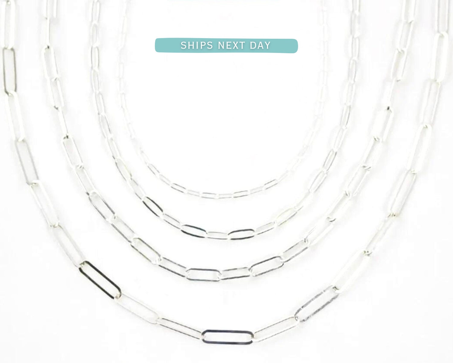 Sterling Silver Paperclip Chain (Jumbo)