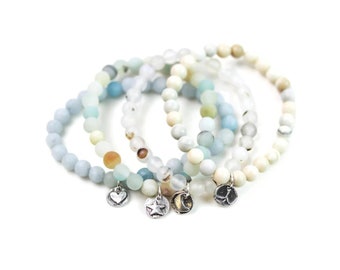 Serenity Bracelets / Gemstone Beads / Gemstone Bracelets / Handmade Jewelry / Summer Jewelry / Bead Bracelets / Beaded Jewelry