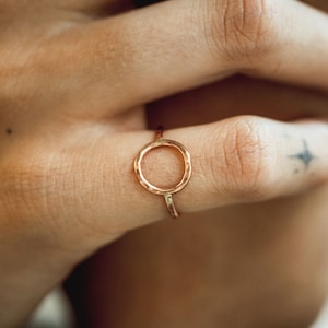 Pinky Ring / Mini Circle Ring / Simple Ring / Gold Circle Ring / Open Circle Ring / Midi Ring / Toe Ring / Gift for Her / Minimalist Ring image 1