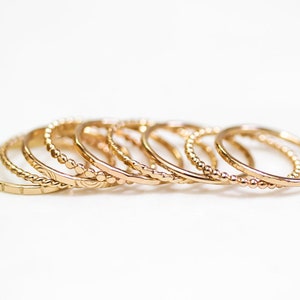 Stacking Rings / Stackable Rings Gold / Gold Ring / Silver Ring / Stackable Rings / Simple Rings / Stacking Rings Gold / Stack Rings Silver image 7