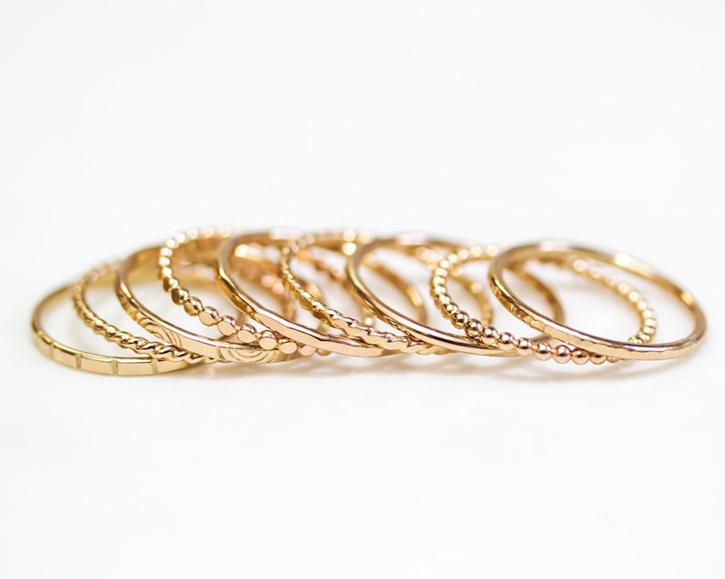 Stacking Rings / Stackable Rings Gold / Gold Ring / Silver Ring / Stackable Rings / Simple Rings / Stacking Rings Gold / Stack Rings Silver image 7