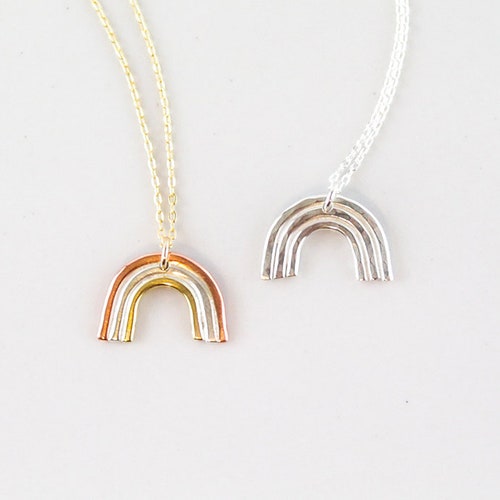 Mini Rainbow Necklace / Spring Jewelry 