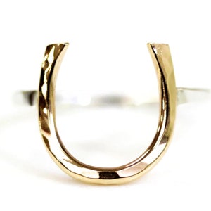 Horseshoe / Lucky Horseshoe Ring / Horseshoe Ring / Gift for Her / Symbolic Jewelry / Good Luck Jewelry / Cowgirl Jewelry / Horse Lover Gift