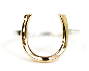 Horseshoe / Lucky Horseshoe Ring / Horseshoe Ring / Gift for Her / Symbolic Jewelry / Empowering Jewelry / Luck Jewelry / Spring