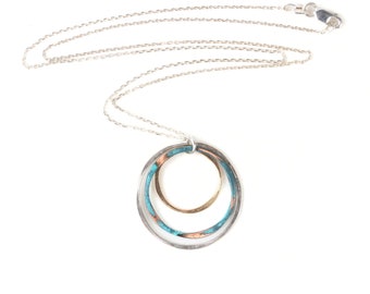 ミックスメタルネックレス / カラフルなジュエリー / 女性へのユニーク