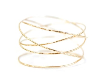 Wrap Bangle / Silver Bangle / Gold Bangle / Bangle Bracelet For Women / Gift For Wife / Stacking Bracelet / Trending Jewelry / Summer Trends