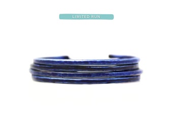 Stacking Bracelets / Patina Jewelry / Handmade Jewelry / Patina / Blue Cuff / Boho Cuff / Colorful Patina Jewelry / Patina Bracelet / Starry