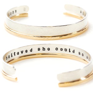 Graduation Gifts / Graduation Gifts for Her / Gifts / SHE BELIEVED She Could So She Did / Inspirational Bracelet / Cuff Set / Graduation