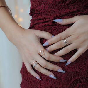 Heart Ring / Stacking Ring / Love Jewelry / Anniversary Gift / Wife ...