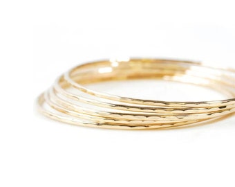 Christmas Gifts / 14 Karat Gold Filled Bracelet / Bangle Bracelets for Women / Stacking Bracelet / Stacking Bracelets for Women /Gold Bangle