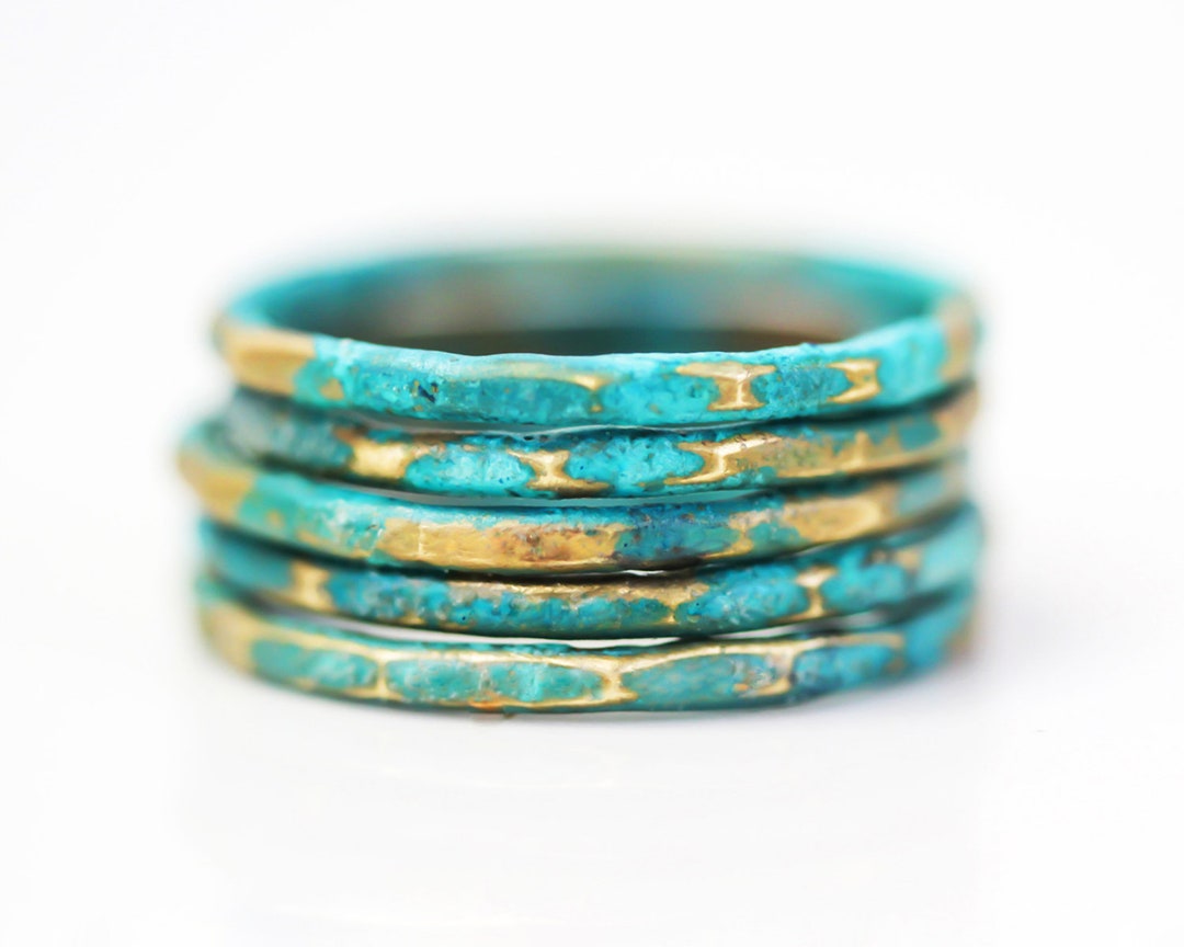 Stacking Ring / Patina Ring / Patina Jewelry / Rustic Ring / Etsy