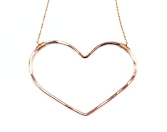 Emily in Paris Herz Halskette / Herz Halskette / Geschenke für Frauen / Herz / Offenes Herz Halskette / Geschenke / Handgemachtes Geschenk / Gold Herz Halskette