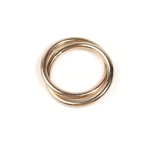 linked rings / interlocking rings / linked bands / connected rings / fidget ring / mixed metal / fidget spinner ring / interlocking circles