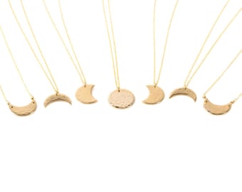 Regalos para damas de honor / Collar de luna / Joyas para mejores amigas / Celestial / Regalo para bodas / Fases lunares / Collares para mejores amigas / Regalo para mejores amigas