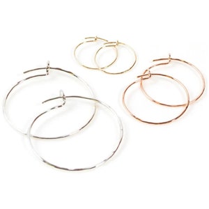 Hoop Earrings / Thin Hoop Earrings / Delicate Hoops / Minimalist Hoops / Weightless Hoops / Light Weight Hoop Earrings / Gold Hoops / Hoops