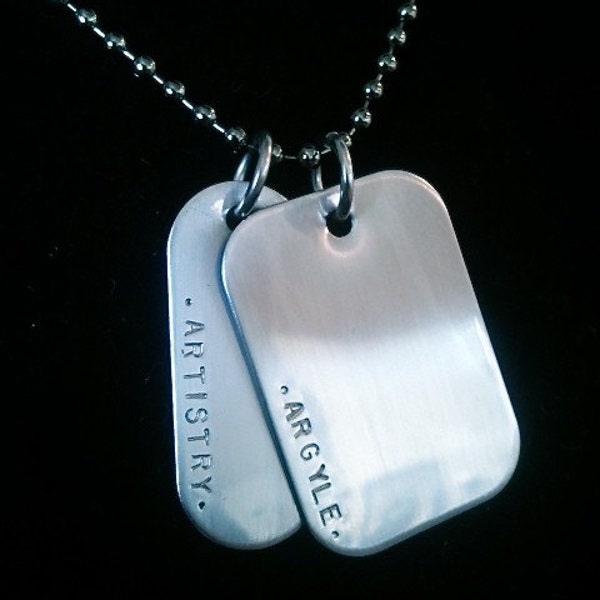 Custom Personalized - Feminine Stainless Dog Tags-  Cool and Trendy-Whats your message