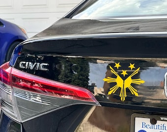 Philippine flag decal , 3 star and the sun sticker, car window decal.