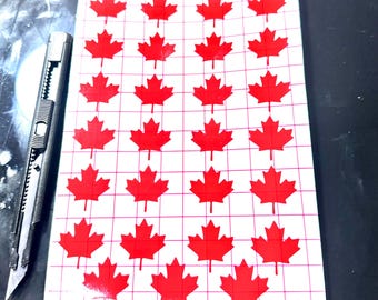 1 inch 27 pcs Canadian Maple Leaf Decals