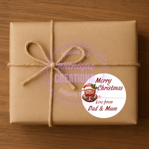 Personalised Christmas Stickers | Custom Family Gift Tags | To/From Stickers | Xmas Present Labels