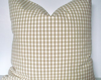 tan buffalo check pillows