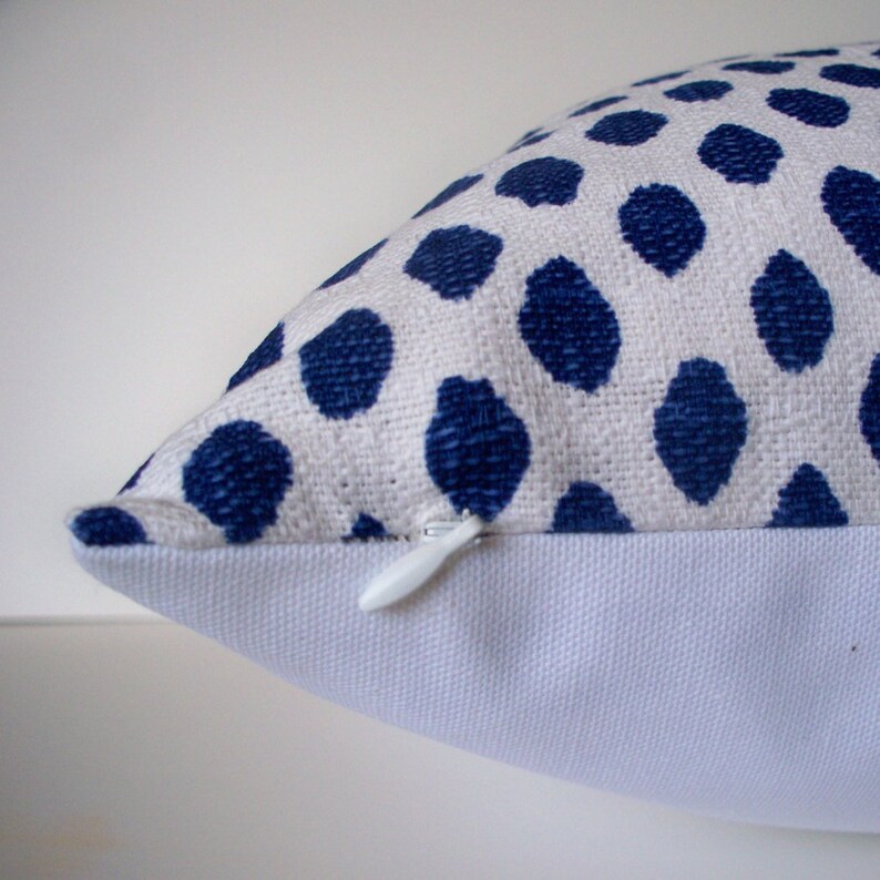 Blue Dots Pillow Animal Print Pillow Cover Ikat Dot Pillow Etsy