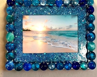 Vibrant Colorful Stone Picture Frame - Etsy