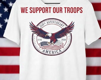 250th Anniversary Eagle T-Shirt, Patriotic USA Flag Tee