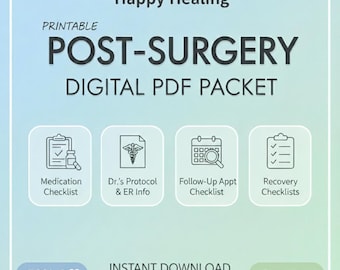 Happy Healing Post OP Planer - Sofort Download zum Download