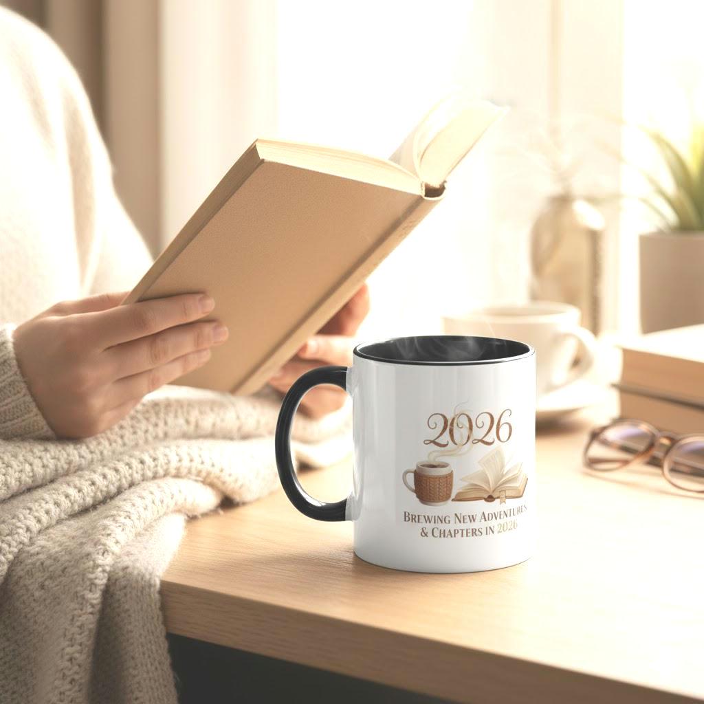 Discover 2026 New Year Mug | Inspirational Coffee Cup, Book Lover Gift