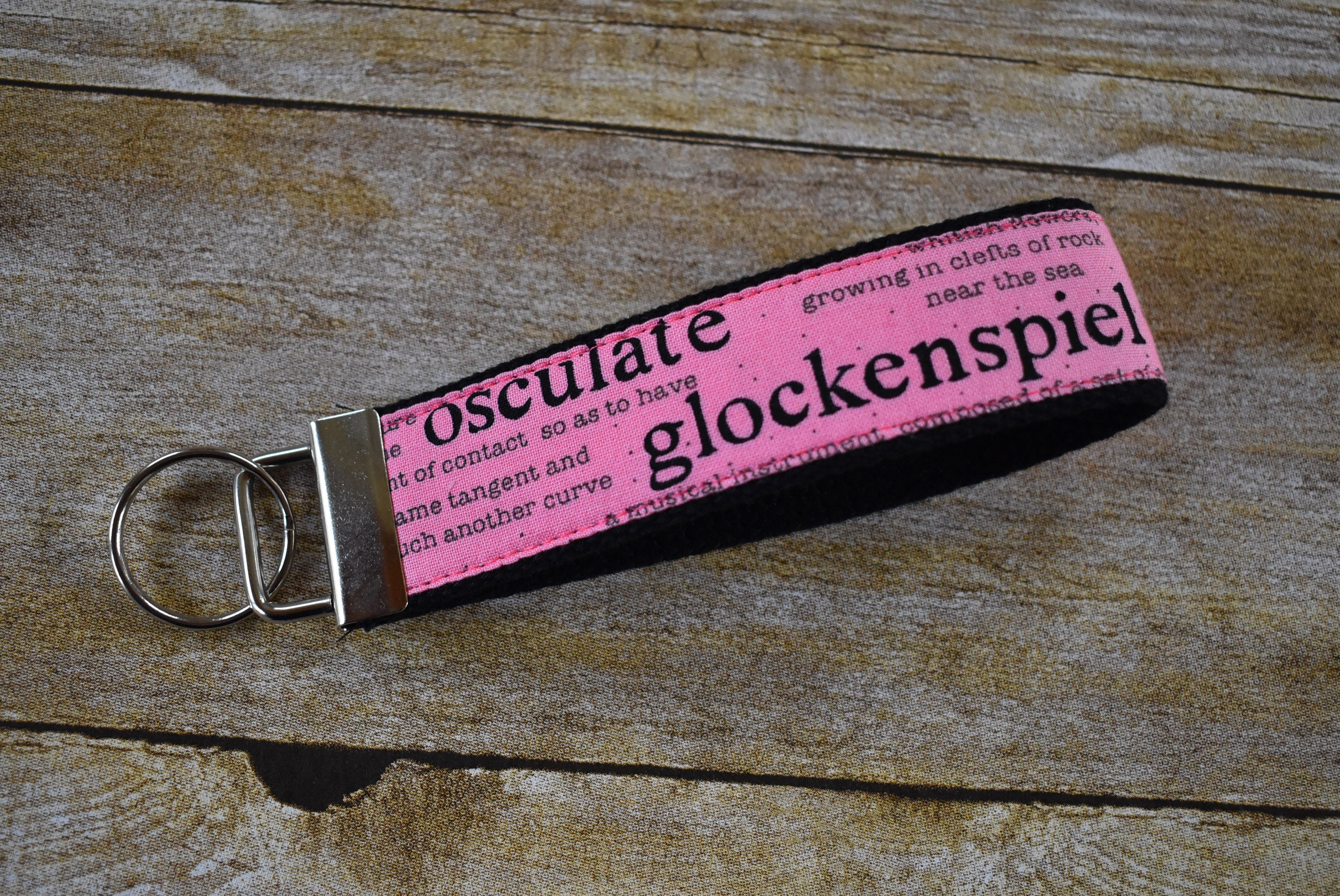 Keyfob wristlet / words / Definitions/ Dictionary/ Key Fob / Etsy