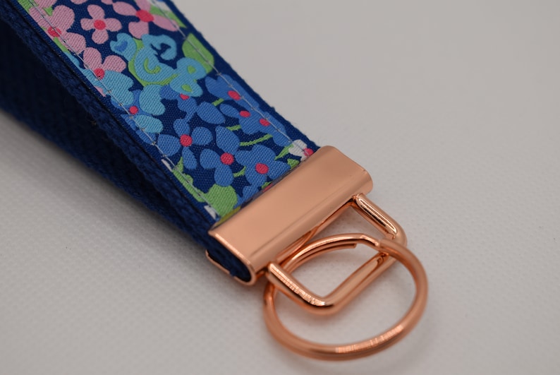 Keyfob wristlet key fob Country Flowers Shipping includedReady to Ship