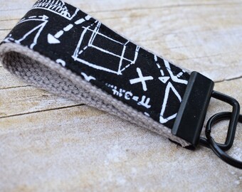 Mini key fob/ Math print / Shipping Included / Ready to Ship