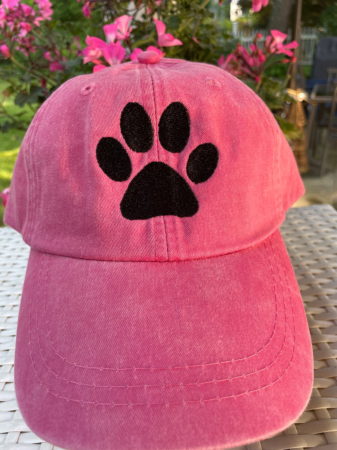 Embroidered Baseball Cap / Dog Paw Print / Paw Print / Dog / Etsy