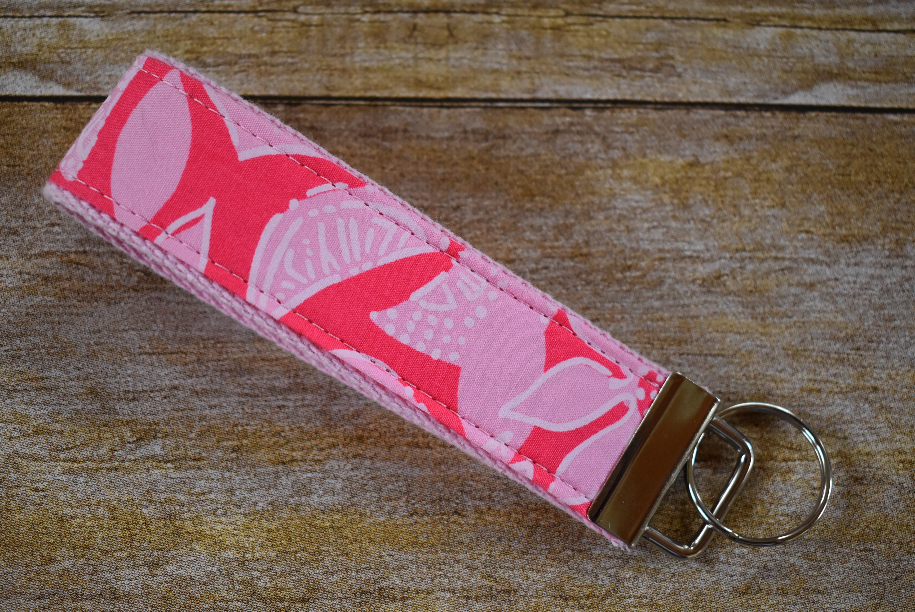 Keyfob wristlet key fob Country Flowers Shipping includedReady to Ship