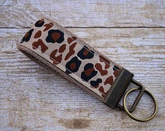 Mini key fob/Leopard/  Ready to Ship