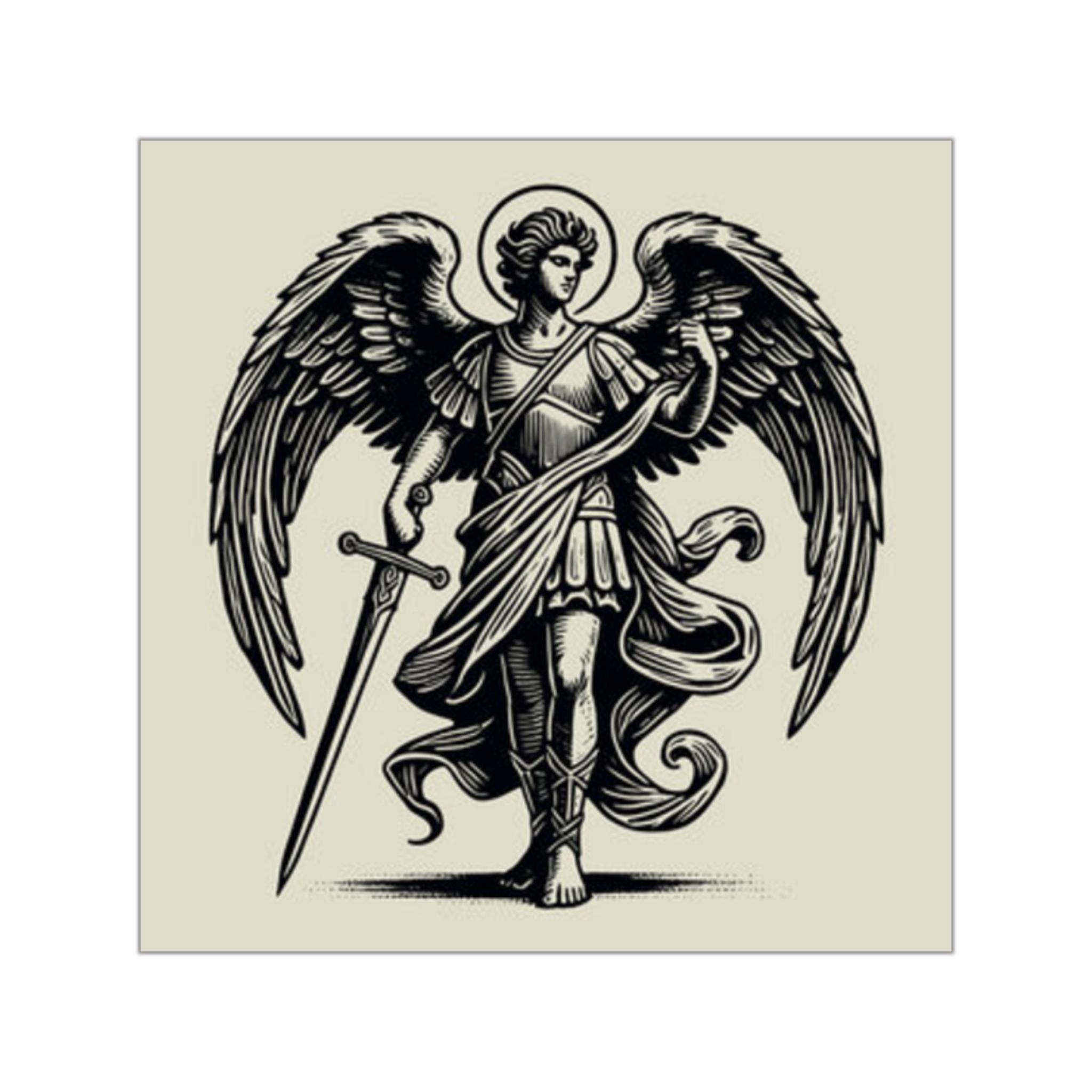 St Michael Archangel Vinyl Sticker, Religious Decal - Etsy UK