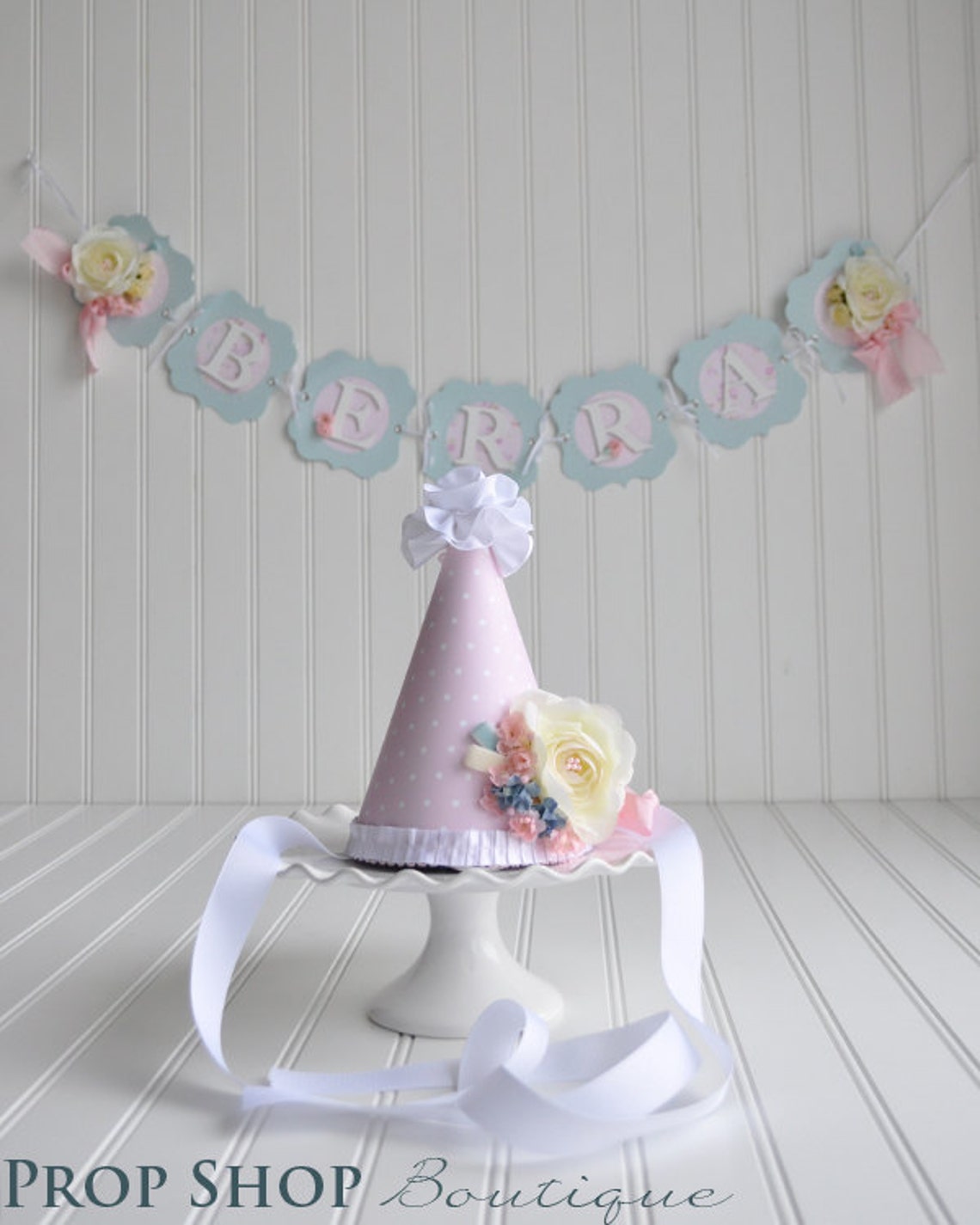 Floral Birthday Banner Floral High Chair Banner Etsy