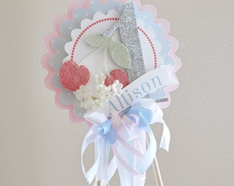 Cherry Cake Topper, Sweet as Pie Birthday Cake Topper, Centerpiece