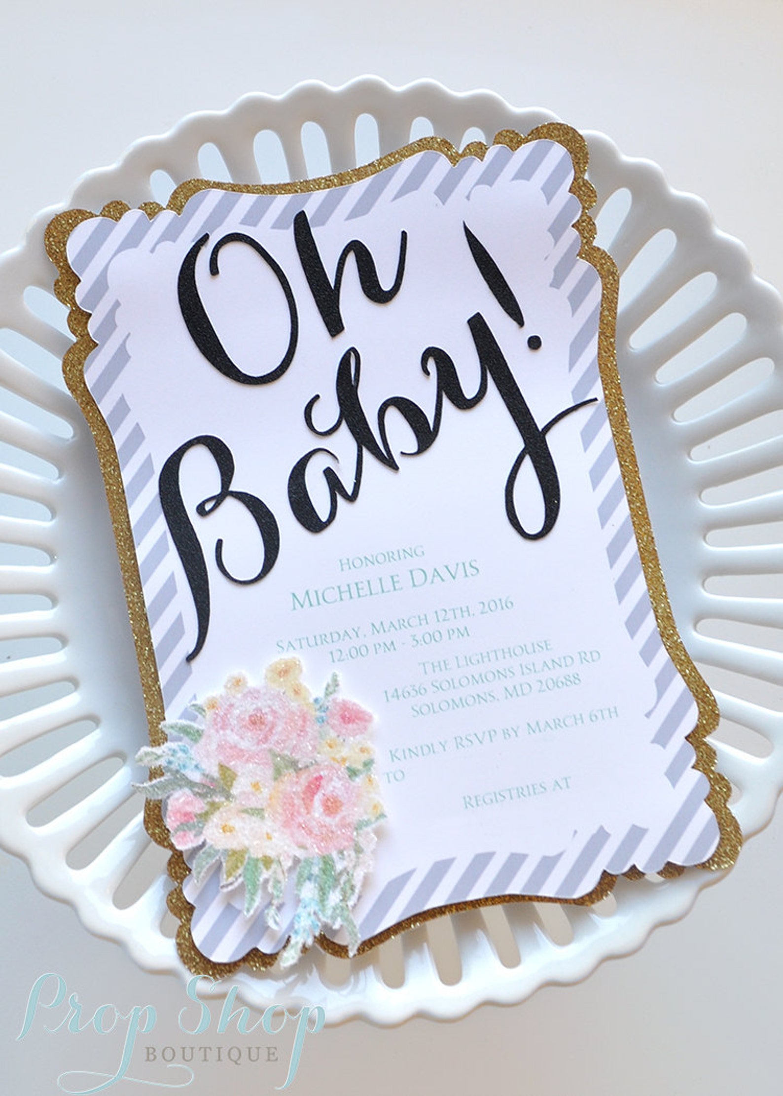Oh Baby Baby Shower Invitation Etsy