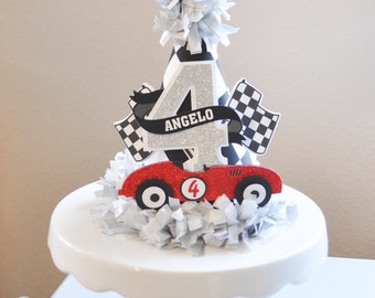 Race Car Birthday Party Hat, Race Car Party Hat, Two Fast Birthday