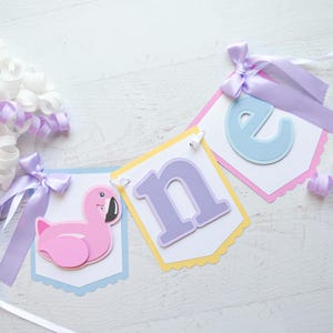 Flamingo High Chair Banner, Flamingo Theme ONE Banner, Flamingo Floatie Decorations, Tropical 1st Luau Flamingo Theme Birthday Decoration
