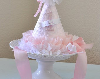 Pretty in Pink Birthday Party Hat, Ballerina Party Princess Birthday