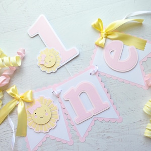 You Are My Sunshine High Chair Banner • First Birthday ONE Garland • Sun Birthday Decor • One in the Sun Theme • Sunshine Cake Topper