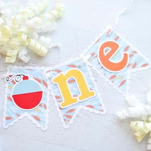 Fishing High Chair Banner: O-Fish-Ally One, First Birthday Decor