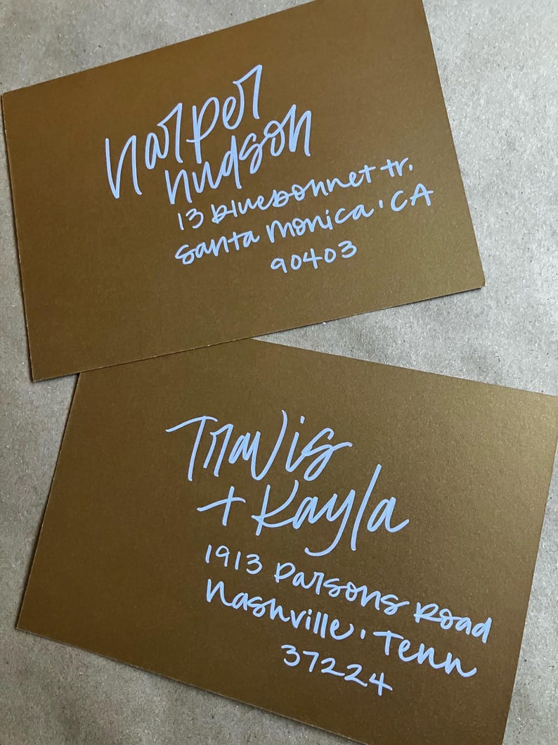 Modern Calligraphy Envelope Addressing - Etsy