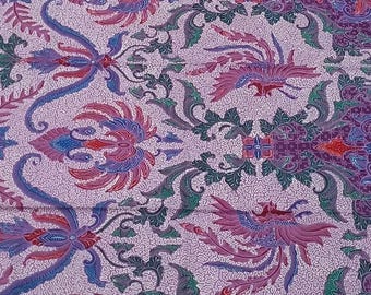 Handgezeichnet florales Batik Tulis Stoff - javanische Baumwolle