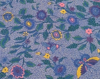 Handgezeichneter floraler Batik Stoff - javanische Bunga Tabur Baumwolle